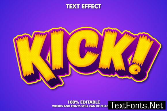 Cartoon Text Effect - Kick