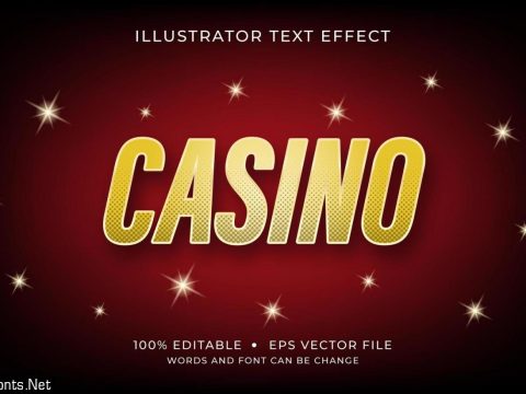 Casino Font Text Effect