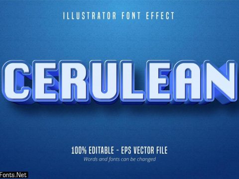 Cerulean text font effect