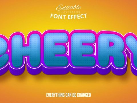 Cheery Comic Font Effect