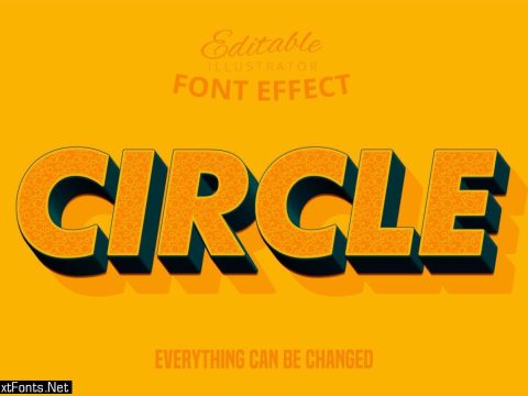 Circle pattern text, editable text style