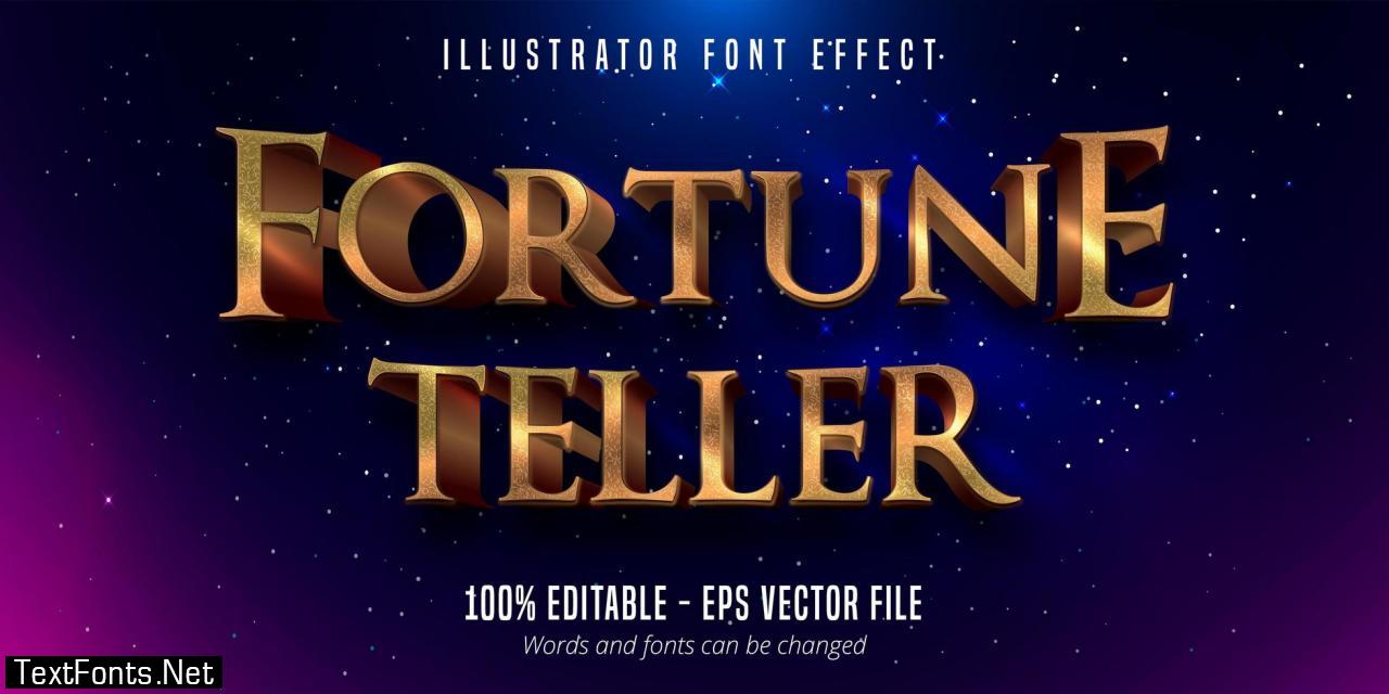 Classic 3d gold metallic editable font effect