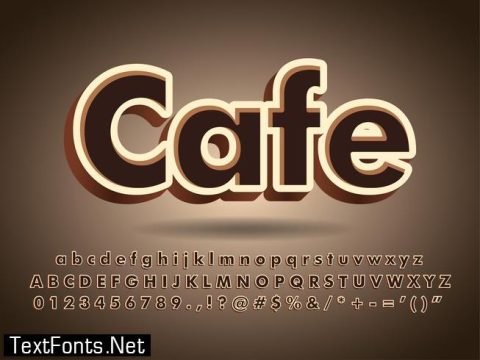 Coffee And Chocolate Typography Text Logo