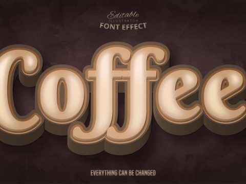 Coffee Brown Font Effect