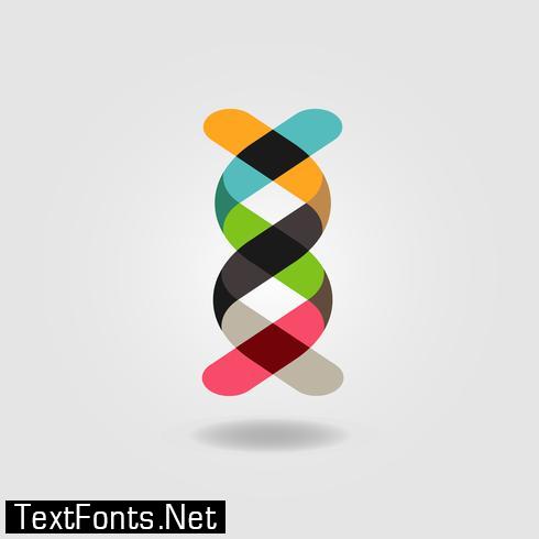 Colorful DNA Ribbon Logo 660527