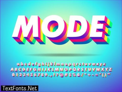 Colorful Extrude Text Effect