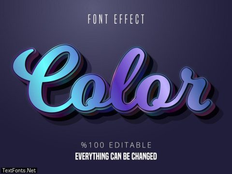 Colorful gradient font effect