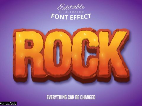 Colorful Rock Text Effect