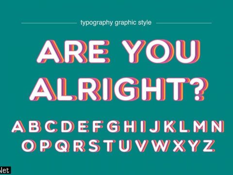 Colorful Shadow Effect Artistic Font