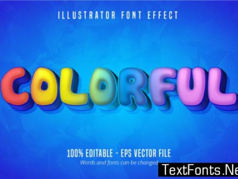 Colorful Text Effect, Editable Text