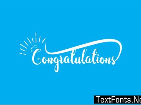 Congratulation Text Effect Vector