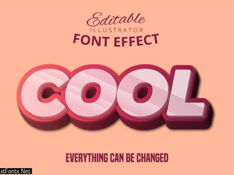 Cool glossy text, editable text effect