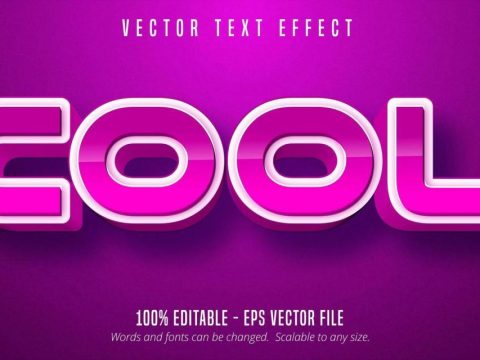 Cool style editable text effect