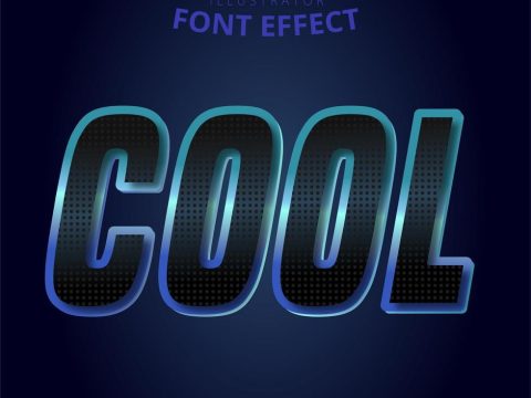 Cool text, editable font effect