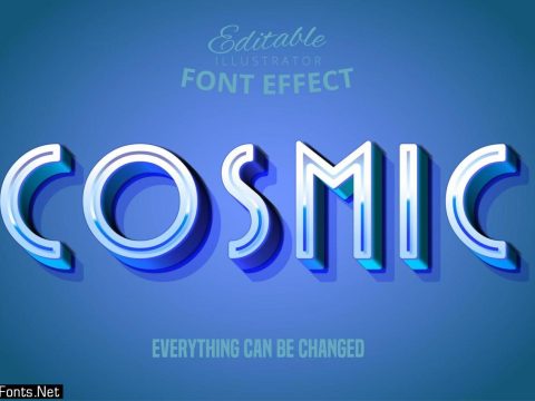 Cosmic Blue Text Effect