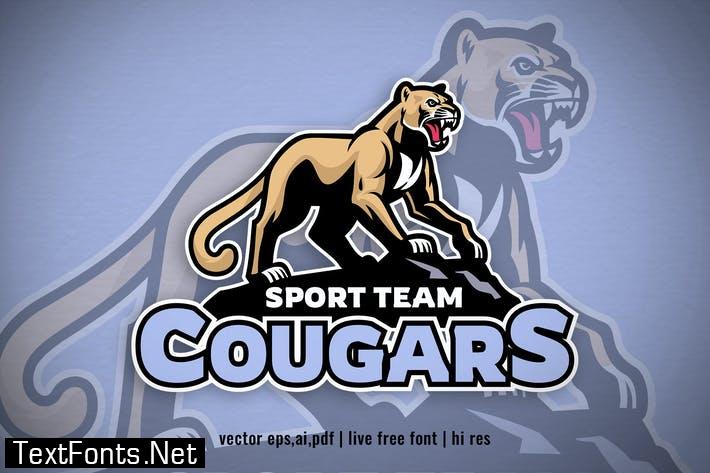 cougar lion sport logo style