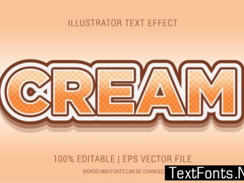 Cream Text Effect Style