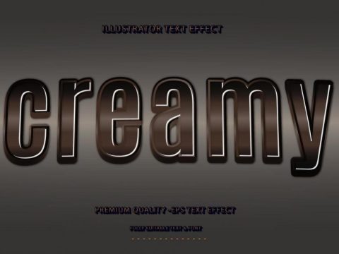 Creamy Chocolate Metallic Text Effect