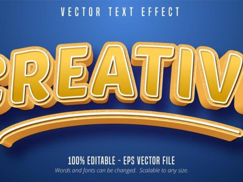 Creative yellow text effect