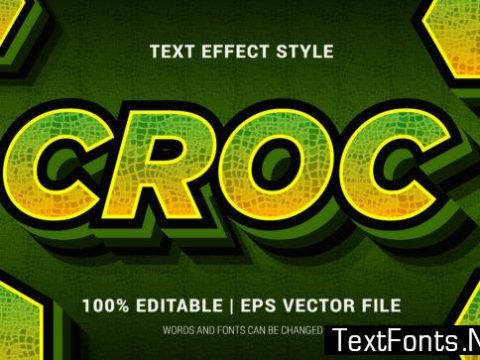 Croc Text Effect Style