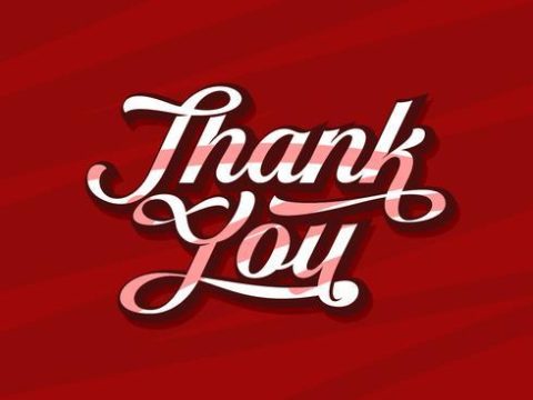 Custom Script Thank You Typography Free Vector