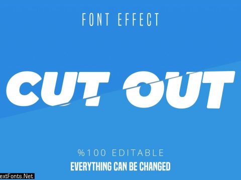 Cut out font effect