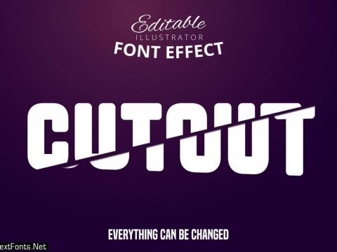 Cut Out text, editable font effect