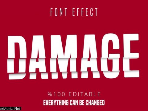 Damage slashed text