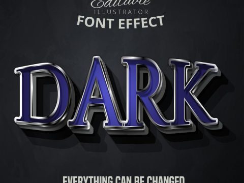 Dark bold blue text