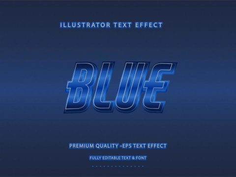 Deep Blue Text Effect