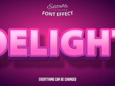 Delightful Pink Text Effect