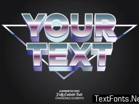 Detailed Text Effect Modern 3d Design