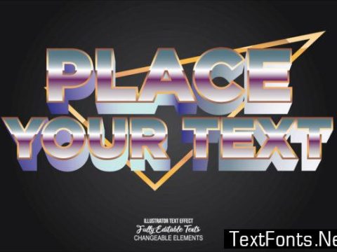 Detailed Text Effect Modern 3d Design