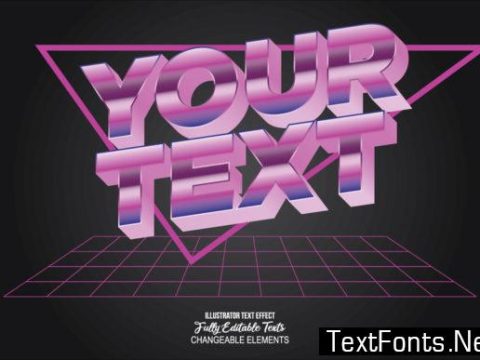 Detailed Text Effect Modern 3d Design