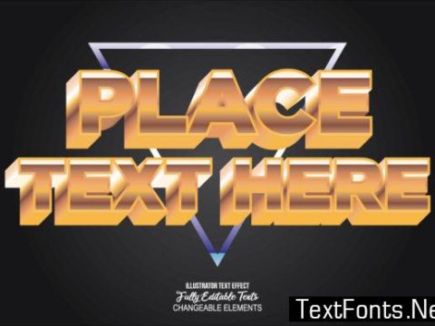 Detailed Text Effect Modern 3d Design