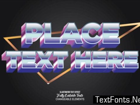 Detailed Text Effect Modern 3d Design