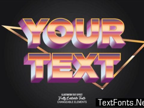 Detailed Text Effect Modern 3d Design