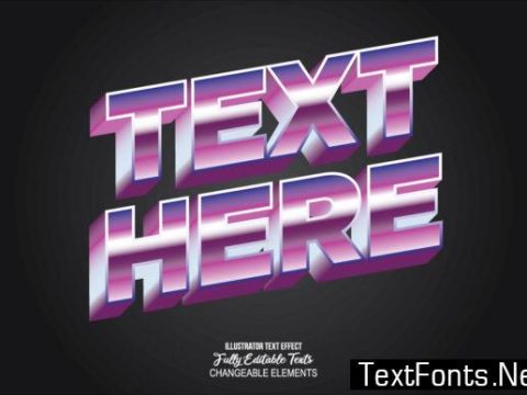 Detailed Text Effect Modern 3d Design