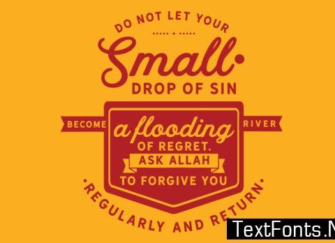 Do Not Let Your Small Drops of Sin - Typography Graphic Templates