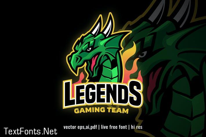 Dragon Head Sport and Esport Logo