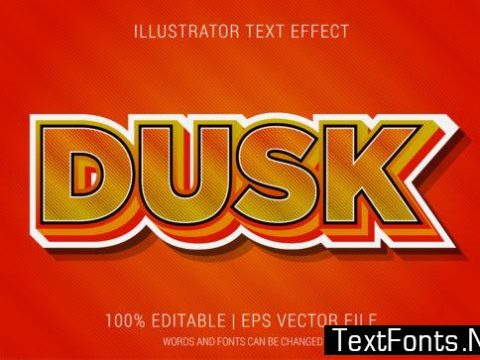 Dusk Text Effect Style