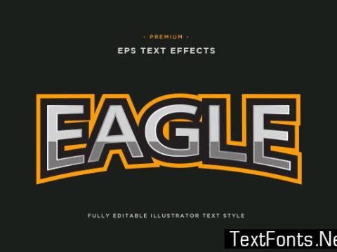 Eagle Text Effect Vector