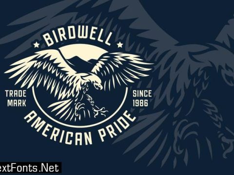 Eagle Vintage Badge Logo Template