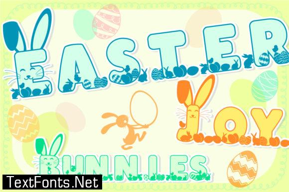 Easter Joy Bunnies Font - roblox easter style font