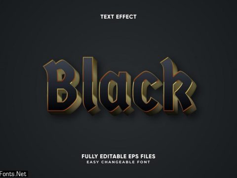 Editable Black text effect