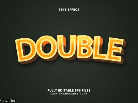 Editable Double text effect