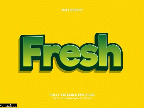 Editable Fresh text effect 1183425