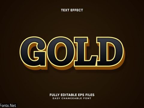 Editable Gold text effect