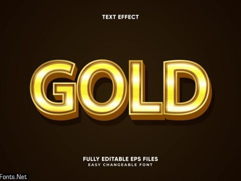 Editable Gold text effect