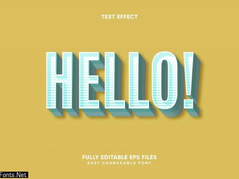 Editable Hello text effect